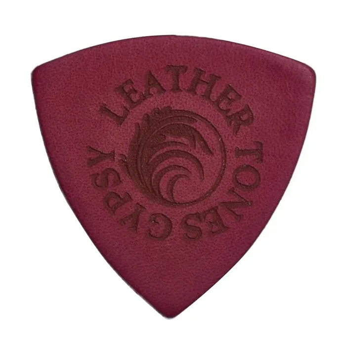 Leather Tones Gypsy 3mm Cognac Leather Large Triangle Plectrum