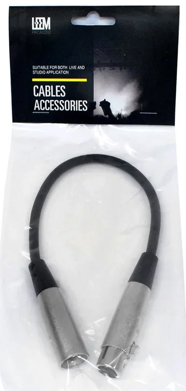 Leem 1ft Microphone Cable (XLR Male – XLR Female)