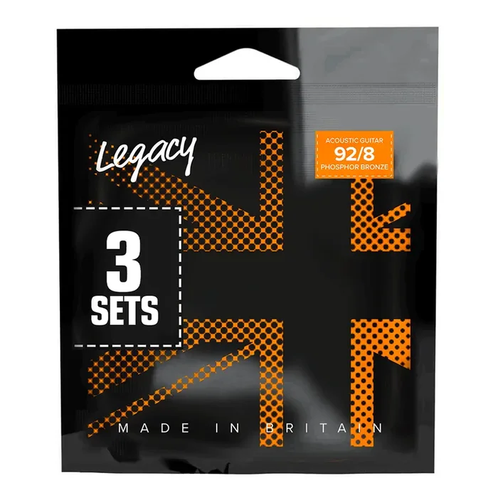 Legacy Tru-Tone Phosphor Bronze 11-52 Acoustic Guitar Strings, 3-Pack