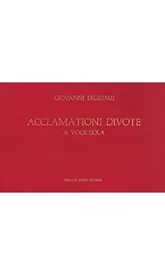 Legrenzi Acclamationi Divote A Voce Sola