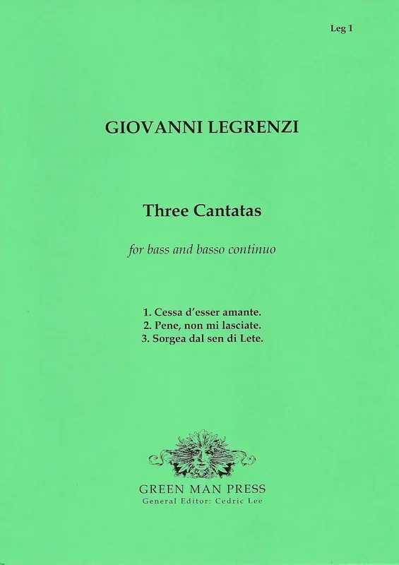 Legrenzi Three Cantatas for Solo Bass