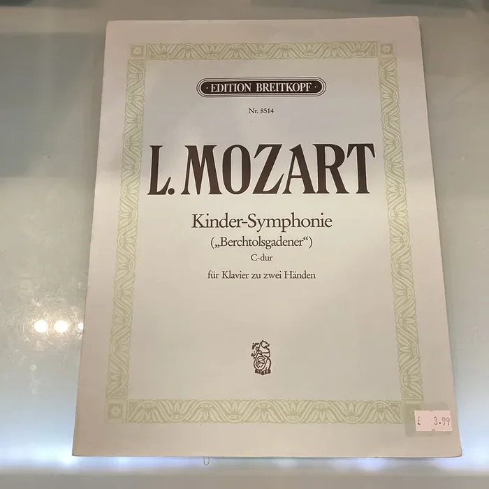 Leopold Mozart – Kinder-Symphonie in C Major (Children‘s Symphony) for Piano