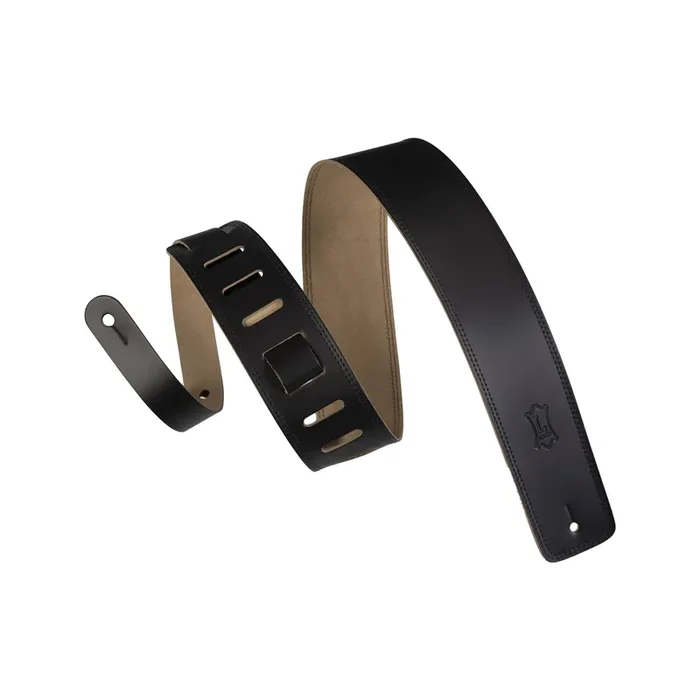 Levy‘s DM1 2.5inch Genuine Leather Guitar Strap, Black