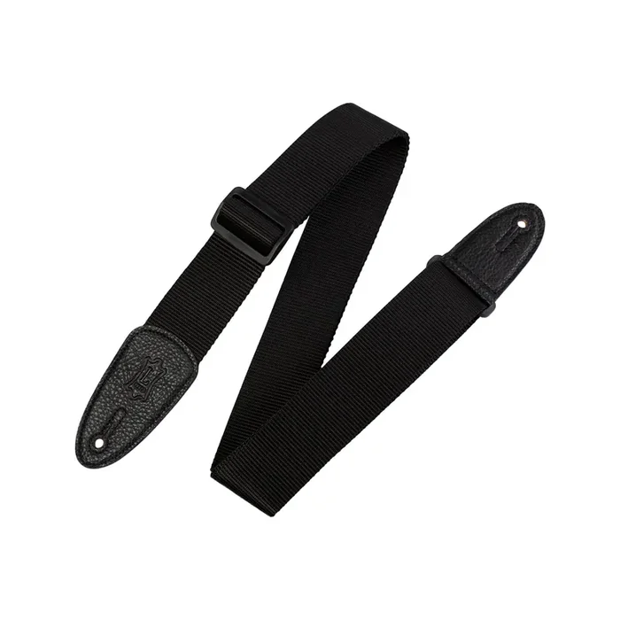 Levy‘s M8 2inch Heavyweight Polyester Guitar Strap w/Garment Leather Ends, Black