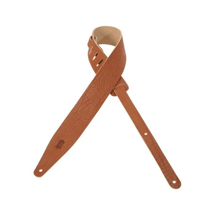 Levy‘s MVR317RTS 2.5inch Relaxed Veg-Tan Leather Guitar Strap, Ginger