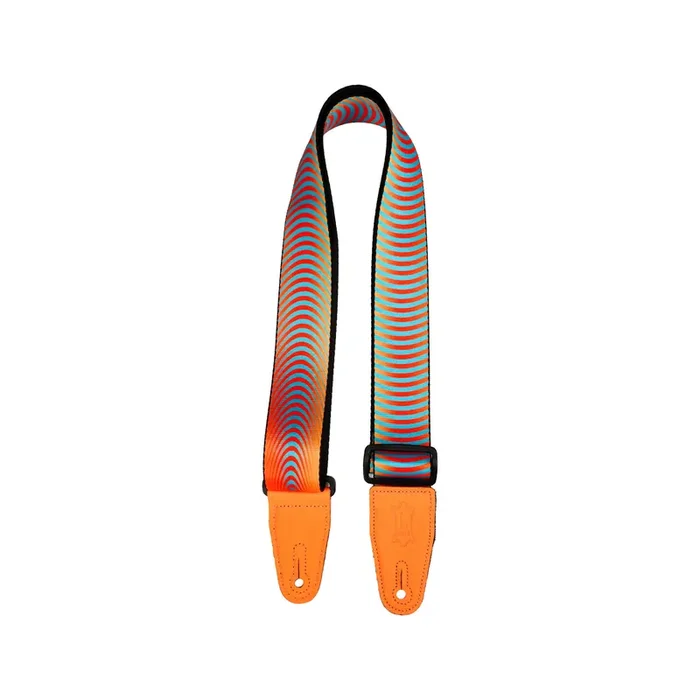 Levy‘s Optical Illusion Guitar Strap, Orange Sonic Boom