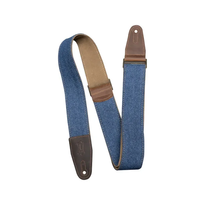 Levys Leathers Denim 2 Inch Guitar Strap, Blue