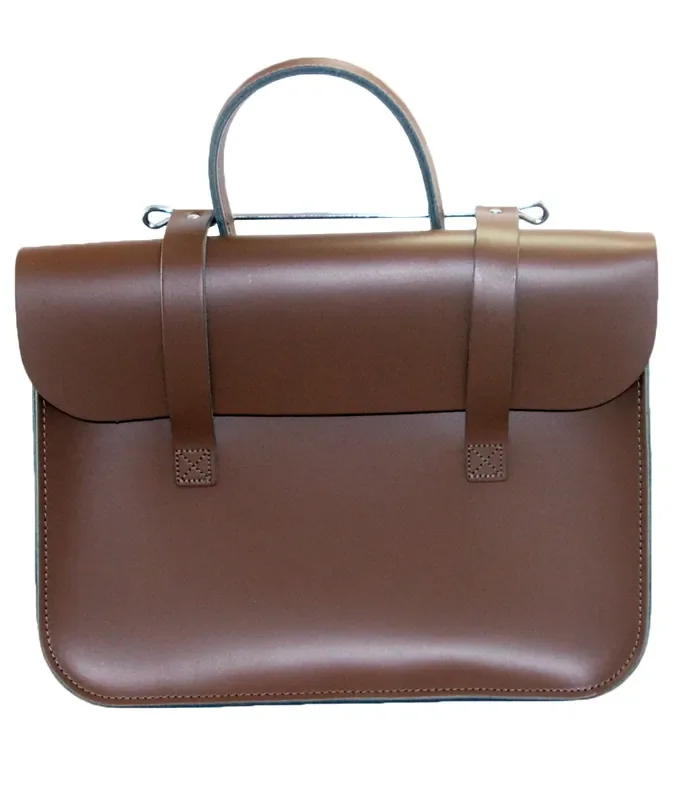 LG Chestnut Brown Leather Music Case – English Made