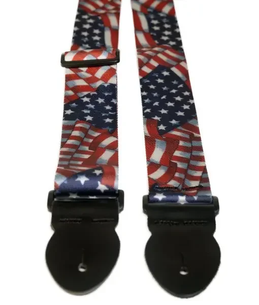 LG USA Flag 2″ Webbed Guitar Strap