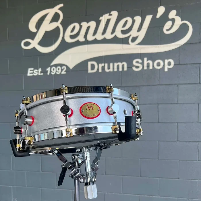 ~LIMITED EDITION~ A&F Red 4×14 Mercedes Aluminum Piccolo Snare Drum w/ Deluxe A&F Traveler Case (DH Room 4)