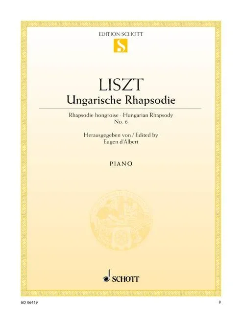 Liszt, Franz : Liszt, Franz : Hungarian Rhapsody, No. 6 D-flat major – piano – Schott Digital