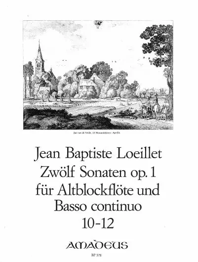 Loeillet 12 Sonatas for Recorder and Basso Continuo, Op. 1- Vol. 4 Sonatas 10-12