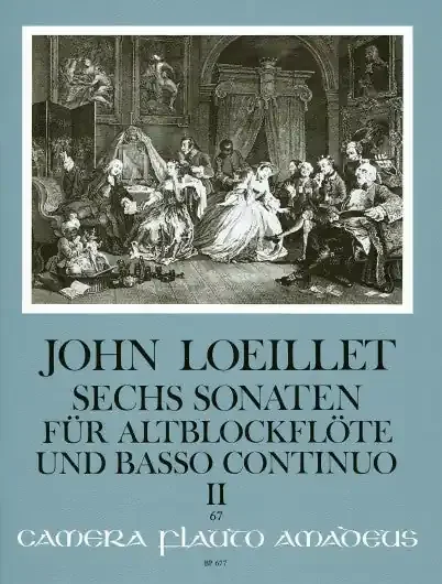 Loeillet 6 Sonatas Op. 3 for Treble Recorder and Basso Continuo, Vol. 2