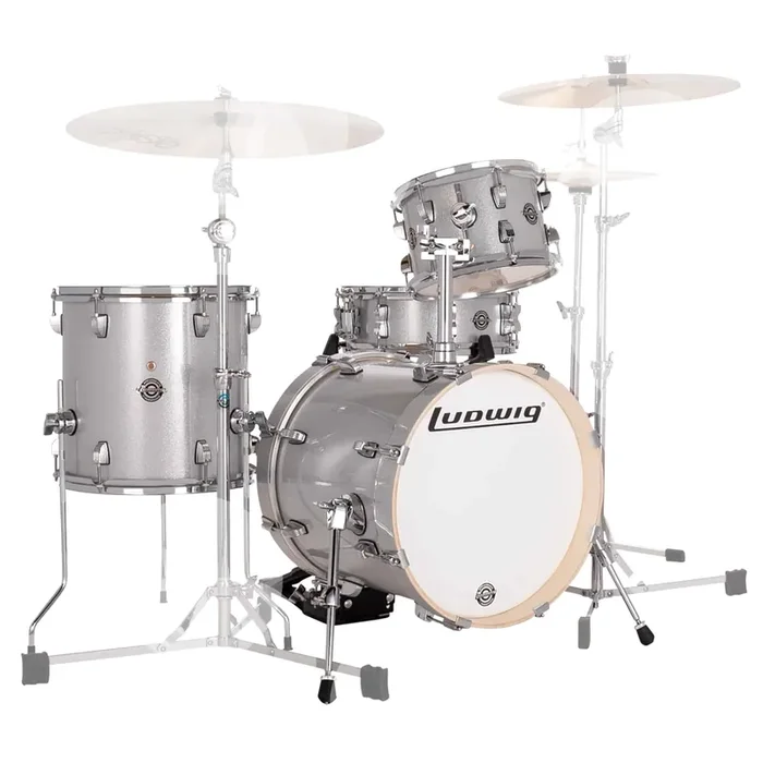 Ludwig Breakbeats 4pc Drum Kit Shell Pack – Silver Sparkle