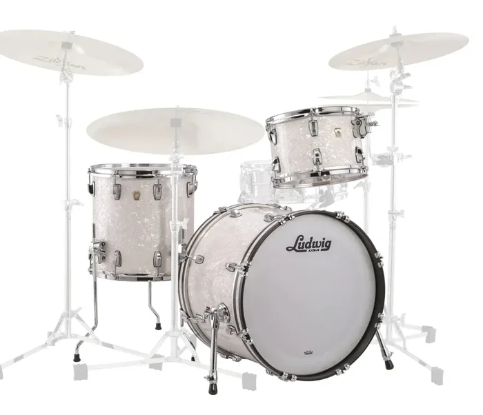 Ludwig Classic Maple Drum Kit Shell Pack, White Marine Pearl