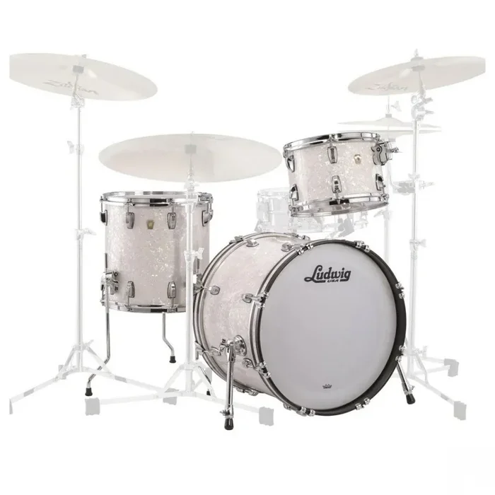 Ludwig Classic Oak Shell Pack Drum Kit 3pc 20” – White Marine