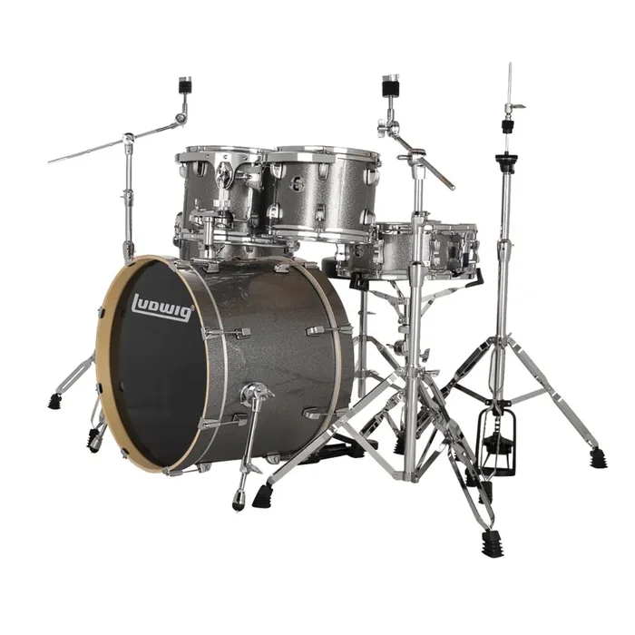 Ludwig Evolution Downbeat Drum Kit Shell Pack 5pc 20/22″ – Platinum Sparkle