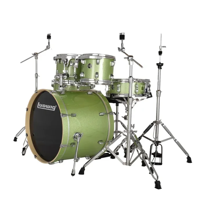 Ludwig Evolution Downbeat Drum Kit Shell Pack 6pc 22″ – Mint Sparkle