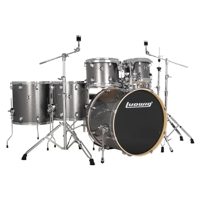 Ludwig Evolution Downbeat Drum Kit Shell Pack 6pc 22″ – Platinum Sparkle