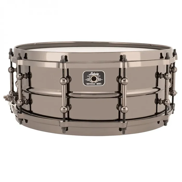 Ludwig Universal Brass Snare Drum 14 x 5.5″ – Black Hardware LU5514