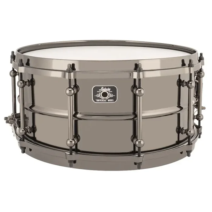 Ludwig Universal Brass Snare Drum 14 x 6.5″ – Black Hardware LU6514