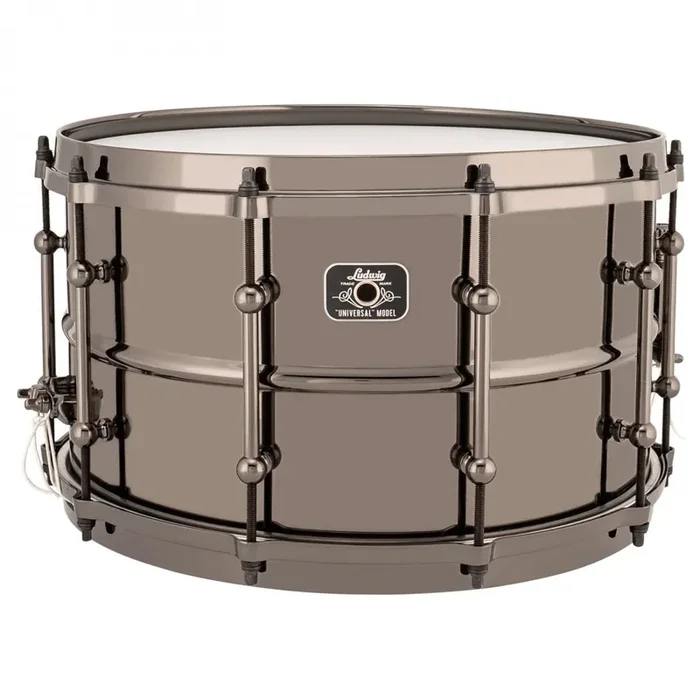 Ludwig Universal Brass Snare Drum 14 x 8″ – Black Hardware LU0814