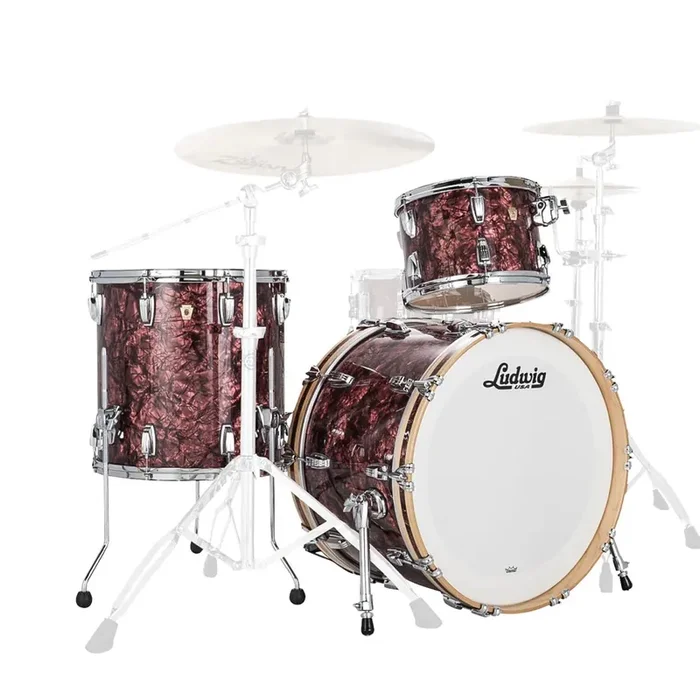 Ludwig USA Classic Maple Drum Kit Shell Pack 3pc 22″ – Burgundy Pearl