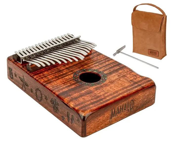 Mahalo MKA17KA 17 Note Kalimba – Photo Flame Koa Finish