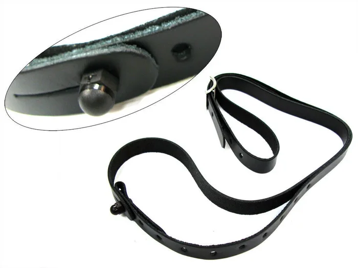 Mandolin Strap Full Adjustable Leather Strap In Black Adjustable Buckle