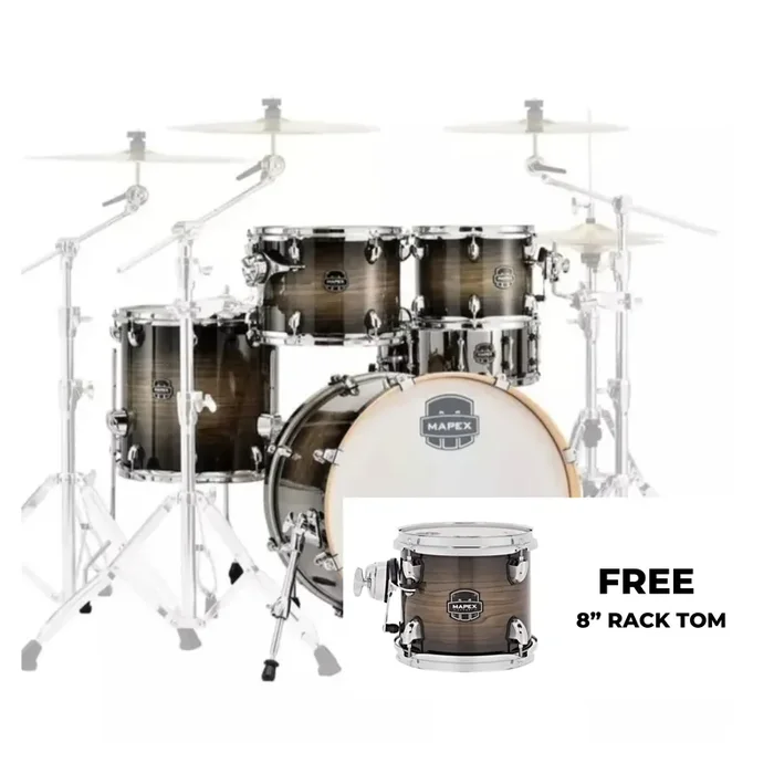 Mapex Armory Drum Kit 5pc 22” Rock – Black Dawn *FREE 8″ TOM*
