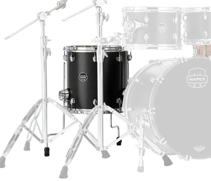 Mapex Saturn Classic 14 ” x 14 ” Floor Tom In Transparent Satin Black