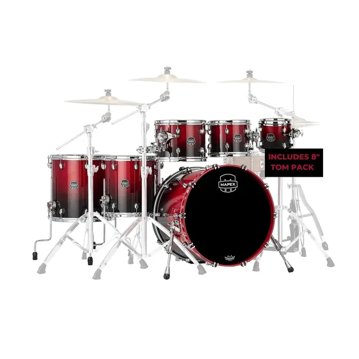 Mapex Saturn Drum Kit Shell Pack 5pc 22 – Scarlett Fade