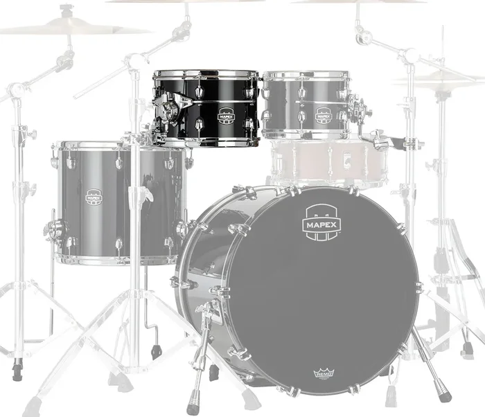 Mapex Saturn Evolution Birch Blend 10 ” x 7 ” Tom In Piano Black