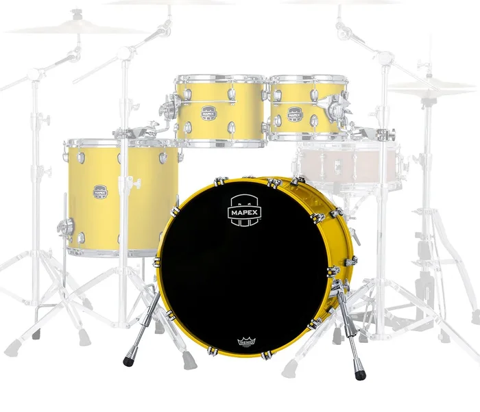 Mapex Saturn Evolution Birch Blend 24 ” x 14 ” Bass Drum (No Mount) In Tuscan Yellow