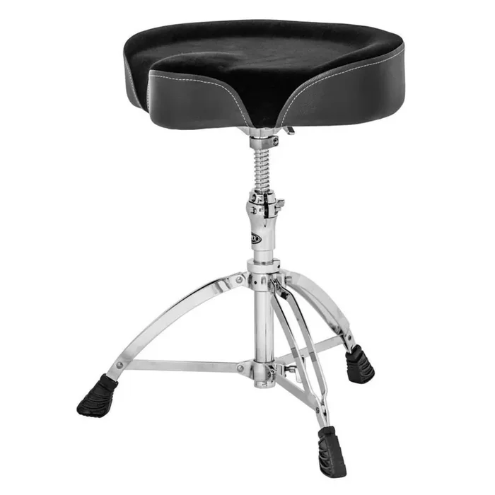 Mapex T765A Drum Stool, Saddle Cloth Top, Threaded Base, Dark Grey Cloth