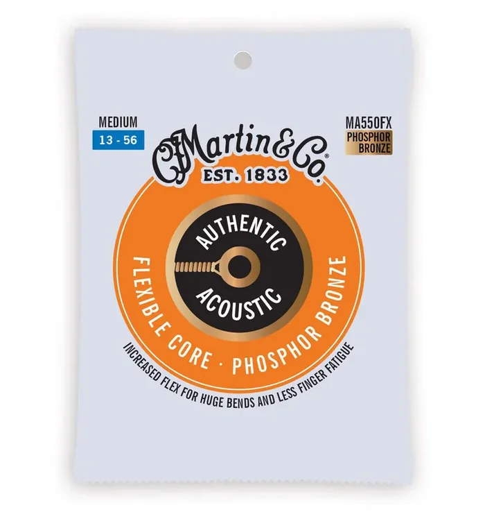 Martin Authentic Acoustic Flexible Core 13-56 Acoustic Guitar Strings, Medium