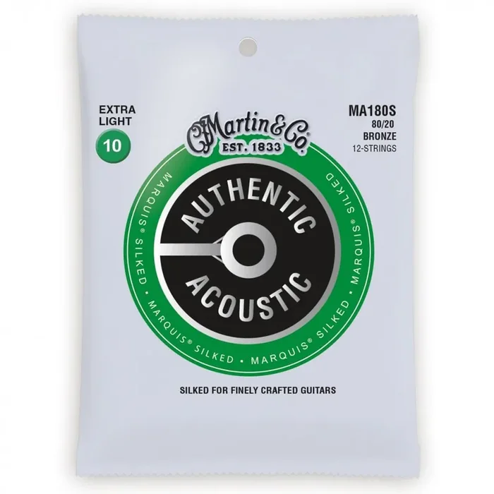 Martin Authentic Acoustic Marquis 80/20 Bronze 12-String 10-47 Acoustic Guitar Strings