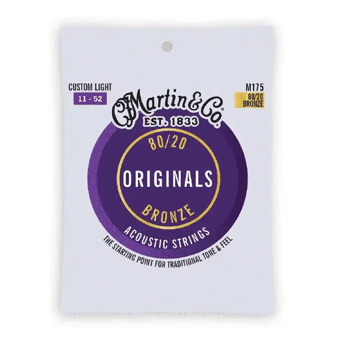 Martin Originals 80/20 Bronze 11-52 Acoustic Guitar Strings