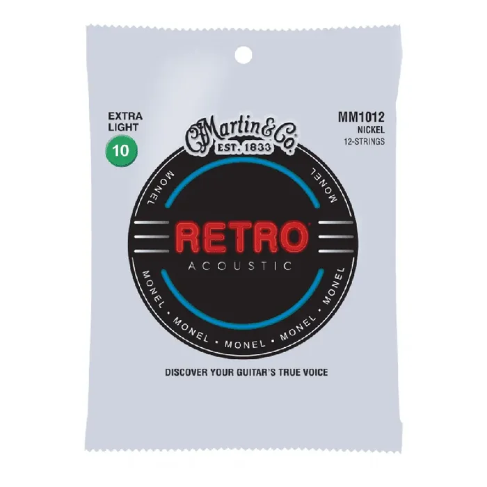 Martin RETRO Monel 12-String 10-47 Acoustic Guitar Strings