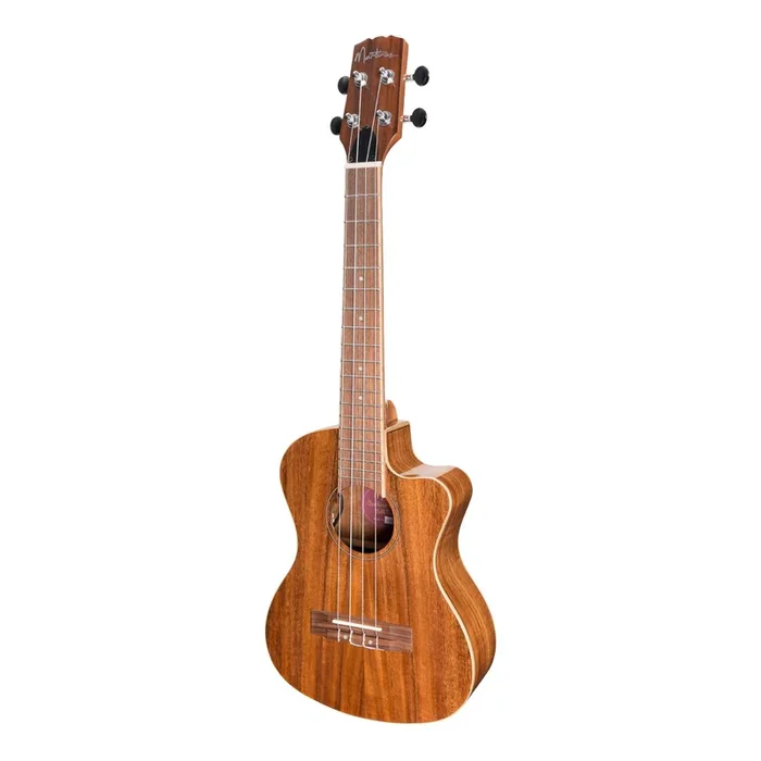 Martinez ‘Southern Belle’ 8-Series Solid Koa Top Acoustic-Electric Cutaway Tenor Ukulele with Hard Case (Natural Gloss)