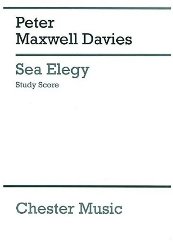 Maxwell Davies Sea Elegy Study Score
