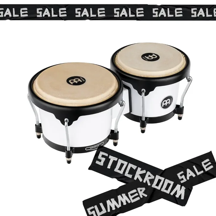 MEINL Percussion Molded ABS Bongo 6 1/2″ & 7 1/2″ – Bright White