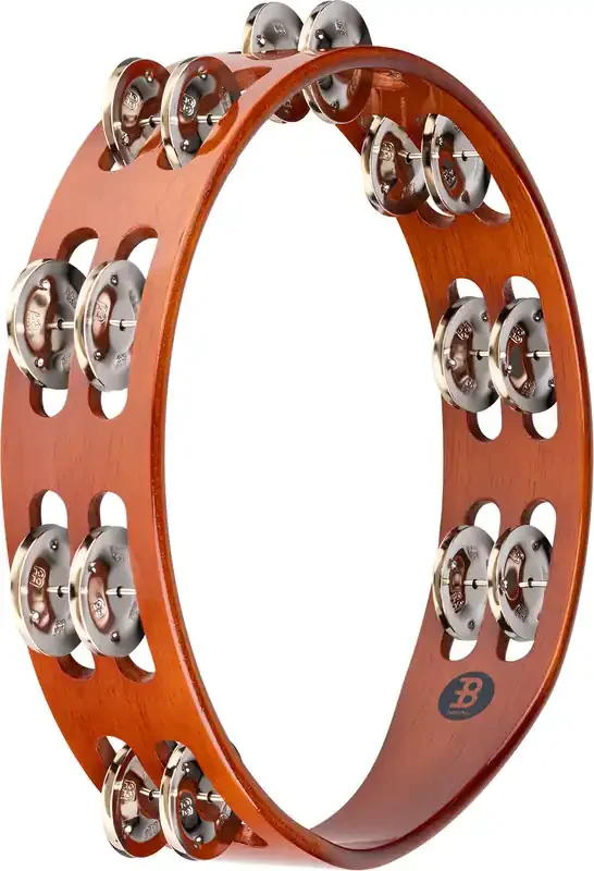 Meinl Percussion Traditional Wood Series Tambourine – 10″ African Brown