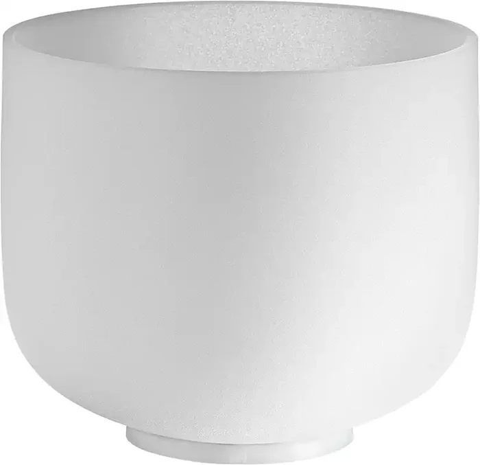Meinl Sonic Energy Crystal Singing Bowl, white-frosted, 8″ / 20 cm, Note F4, Heart Chakra