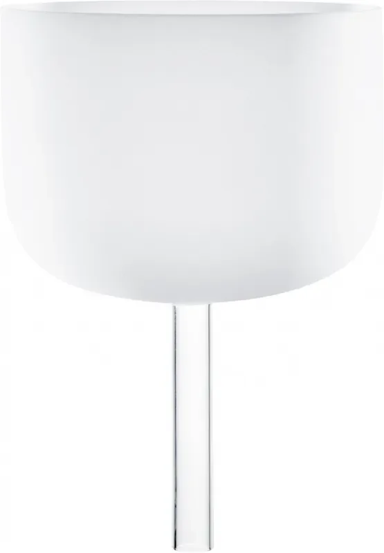 Meinl Sonic Energy Crystal Singing Bowl, with handle, white-frosted, 10″ / 25 cm, Note F4, Heart Chakra