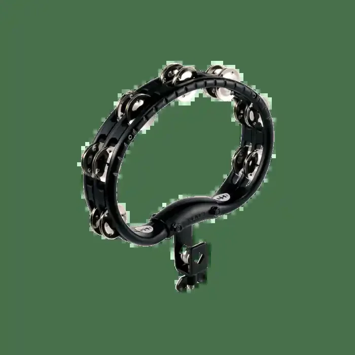 Meinl TMT2BK Mountable Traditional ABS Tambourine , Steel Jingles 2 Rows