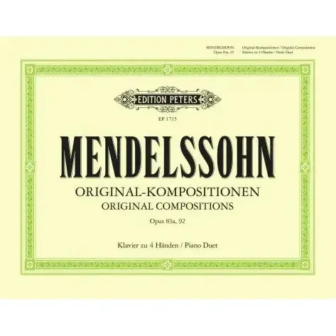 Mendelssohn Bartholdy, Felix Original Piano Duets