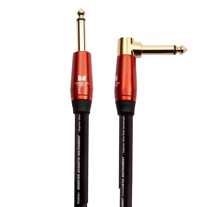 Monster ACOUSTIC Guitar Cable 12ft (3.2), Straight-Angled