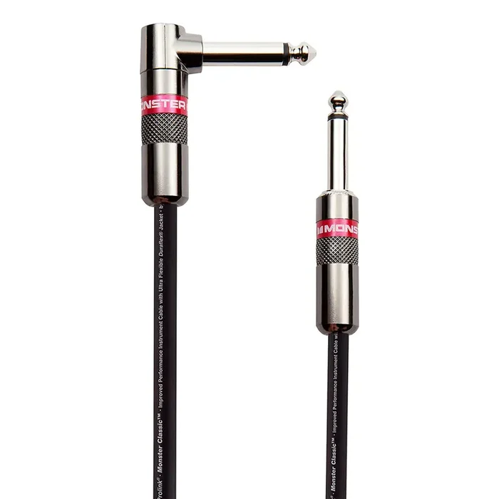 Monster CLASSIC Instrument/Guitar Cable 21ft (6.4m), Straight-Angled