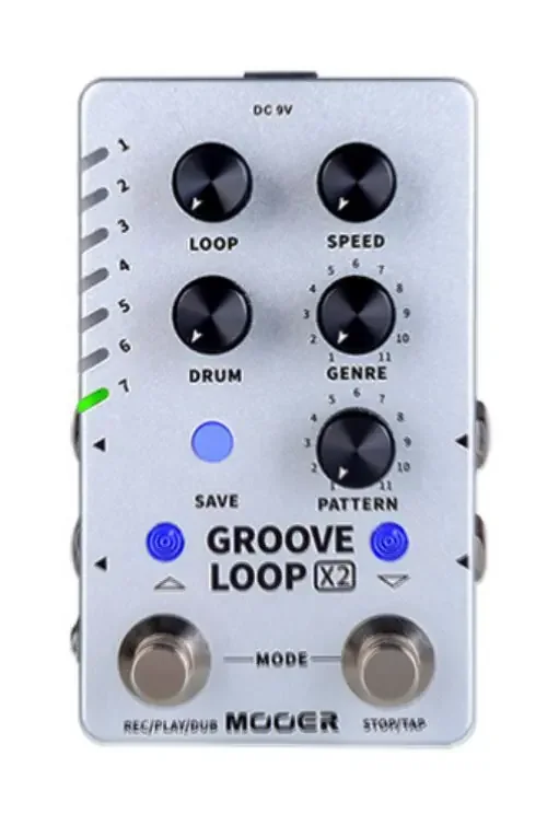 Mooer Groove Loop X2 – Stereo Looper & Drum machine Pedal